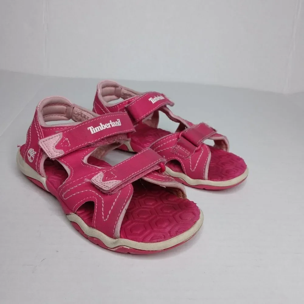 Timberland girls size 11 pink sandals